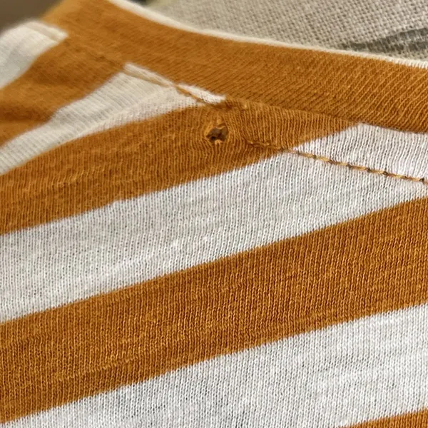 Madewell Womens Blouse Sz XS Striped Short Sleeve Preppy Parisian Minimalist - Image 12