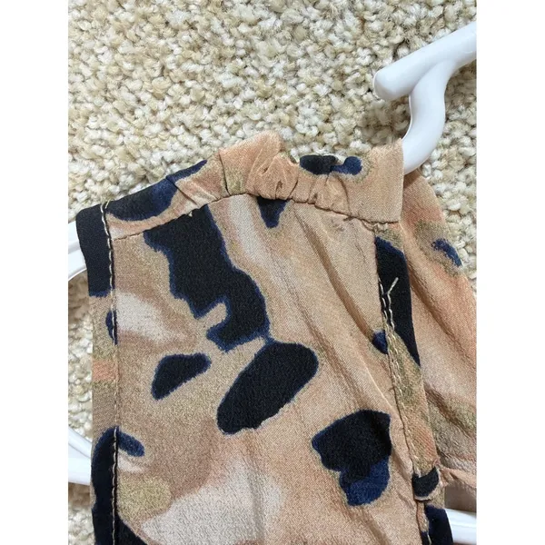 Flawed Karina Grimaldi abstract animal Print culotte jumpsuit elastic waist‎ - Image 7