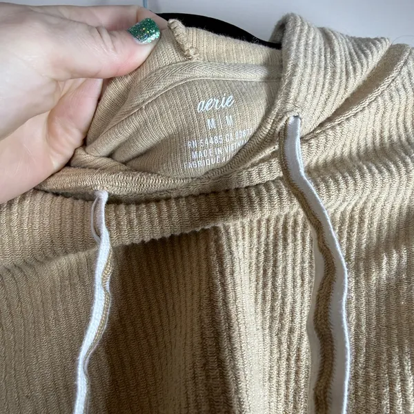 Aerie Sandy Ribbed Cropped Hoodie - Image 6