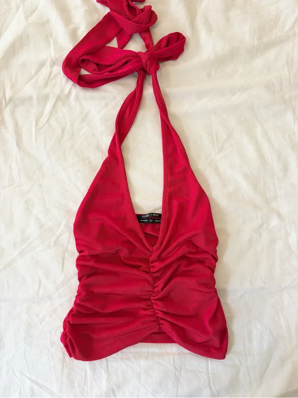 Urban Outfitters Silence + Noise Naomi Ruched Halter Top S - Image 2
