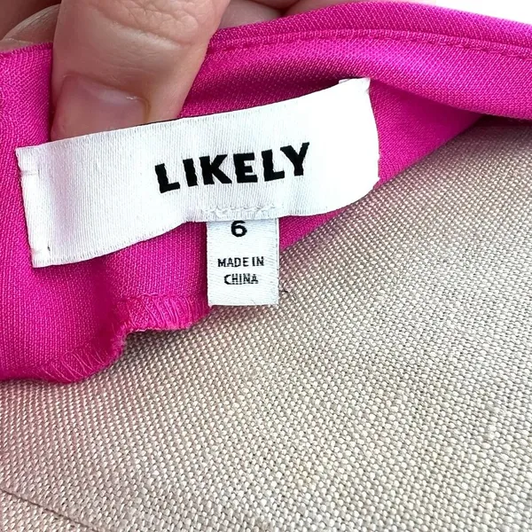 Likely Packard One Shoulder Bodycon Sheath Dress Pink Size US‎ 6 - Image 13