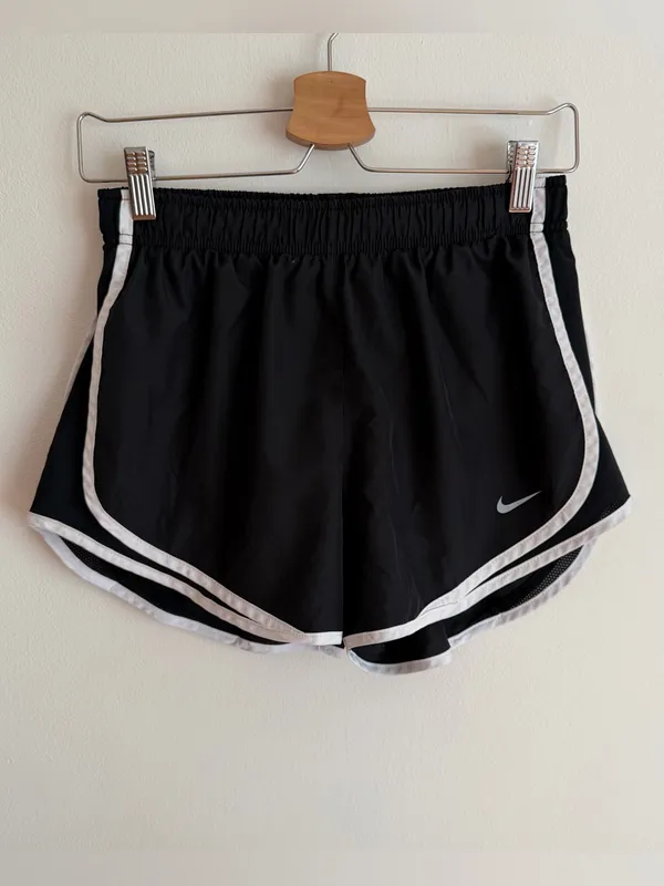 Nike Tempo Dri-FIT Running Shorts Black White Trim Brief Lined Small S - Image 7