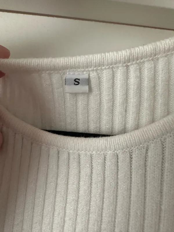 White Midi Sweater Dress - Image 2