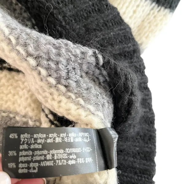 Zara Steven Meisel Striped Alpaca Sweater – Cozy Oversized Fit size M - Image 6