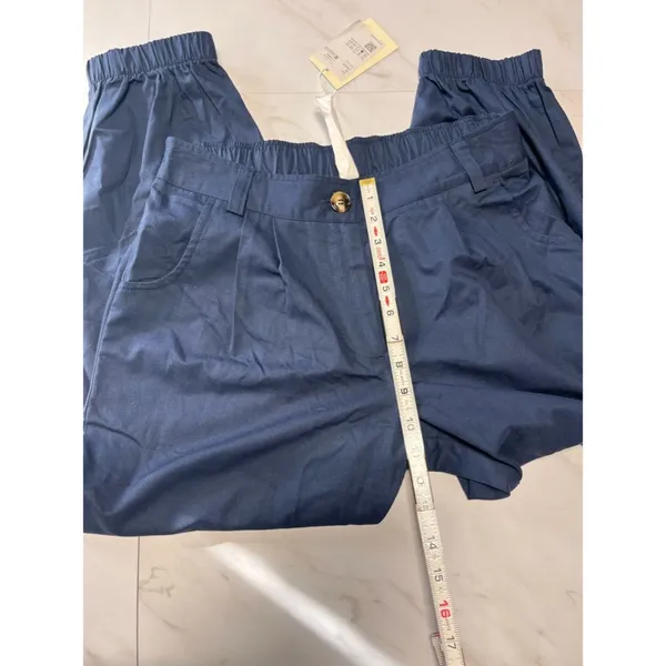 NWT Halara Casual Cotton Joggers with pockets Moonlit Ocean Blue size M - Image 7
