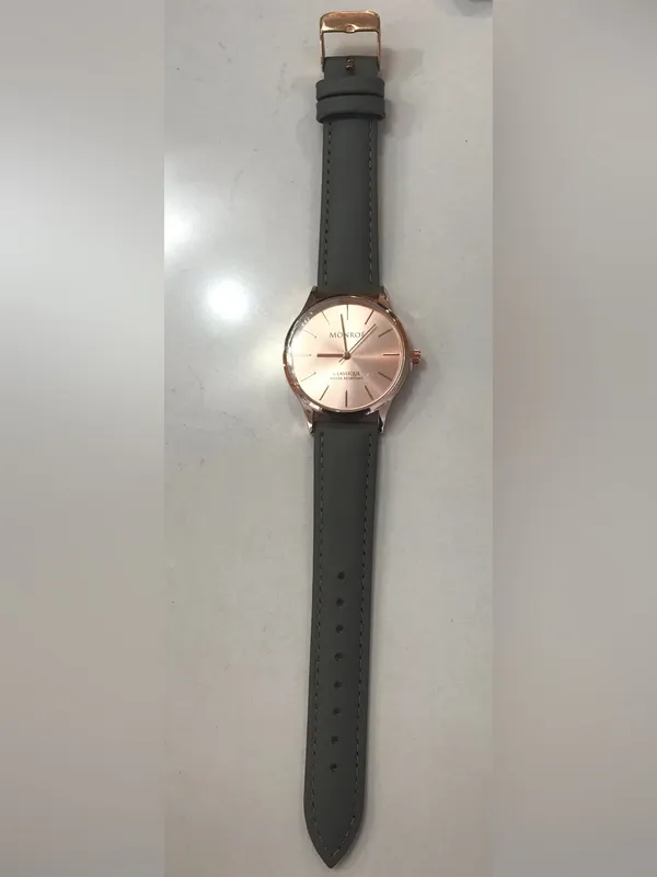 NWOT Monroe Classique Sunburst Solerose watch Gray - Image 7