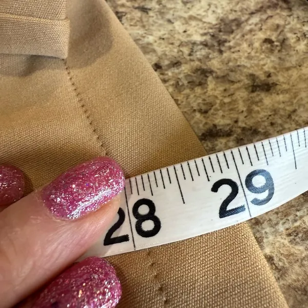 Tan Pants Side Pocket Elastic Waistband Medium - Image 8