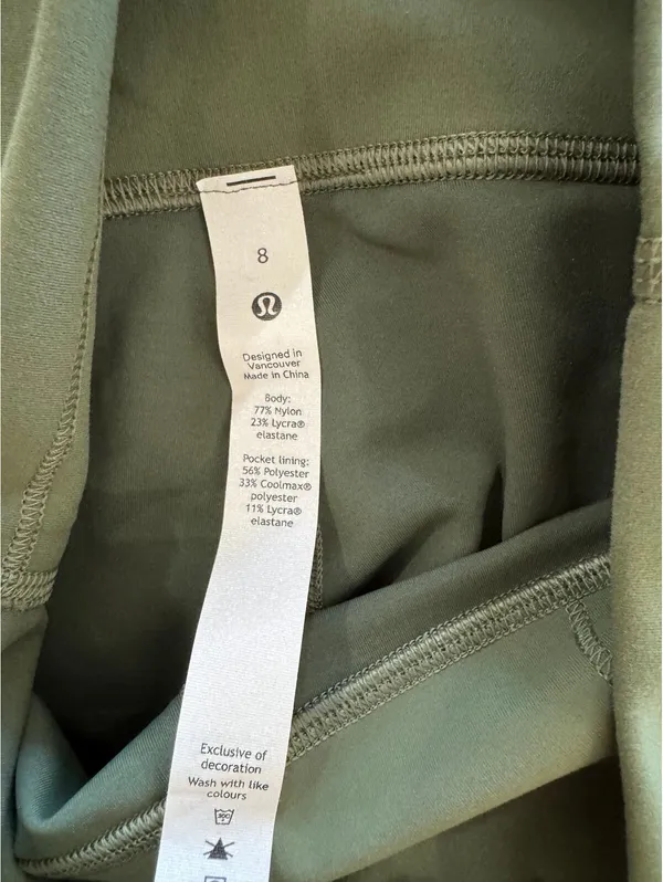 Lululemon Wunder Train High Rise 25” Green Twill Size 8 NWT - Image 6