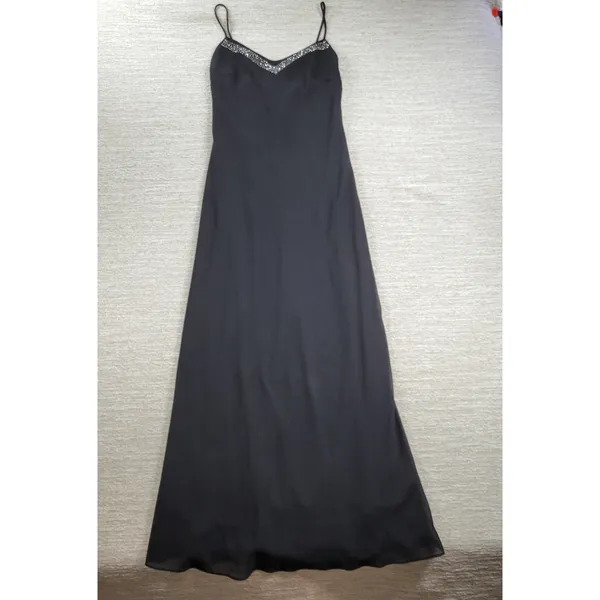 VTG Bora Prom Dress XL Black Bling Accent Sheer Layer Fairy Goth Evening Gown - Image 13