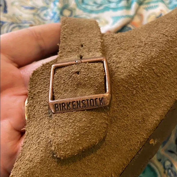 Birkenstock Brown Suede Boston Slide On Clogs - Image 5