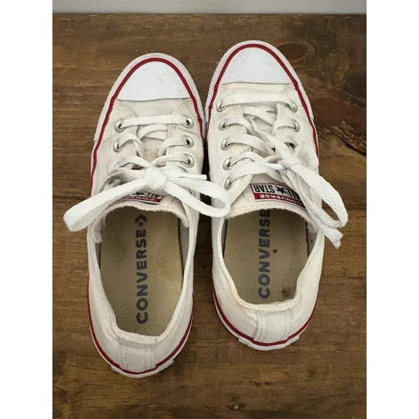 Converse Chuck Taylor All Star Low‎ Top White Sneakers Size 6 Unisex - Image 6