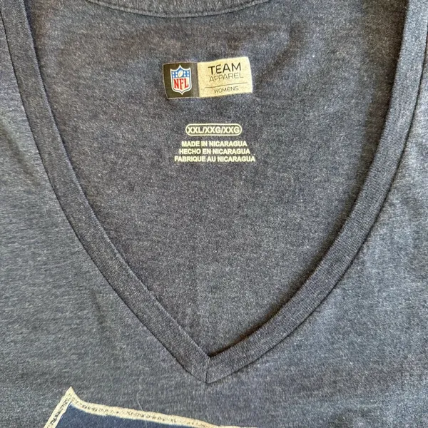 Womens Seattle Seahawks Nice NFL Short Sleeve V-Neck Shirt Sz XXL - Image 2