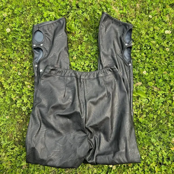 I.Am.Gia Black Cirdan Leather Pants Size S - Image 7