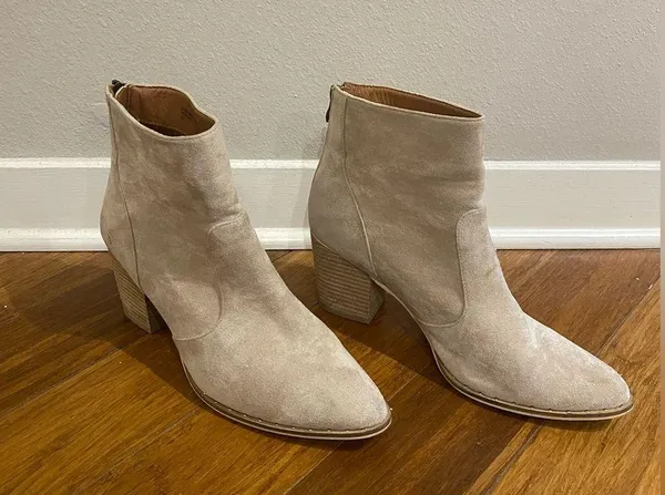 Red Dress Boutique First Steps Light Taupe Ankle Booties - Image 2
