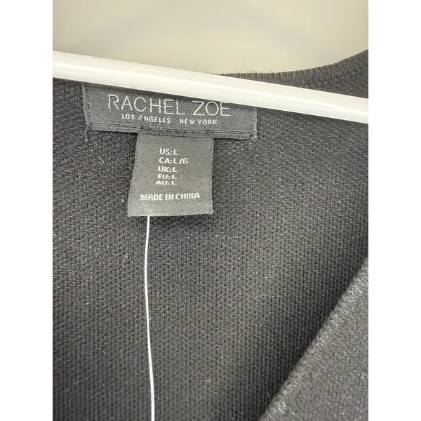 Rachel Zoe Women's Black Vest with Gold Buttons Large Thick Fabric Sleeveless L - Image 2