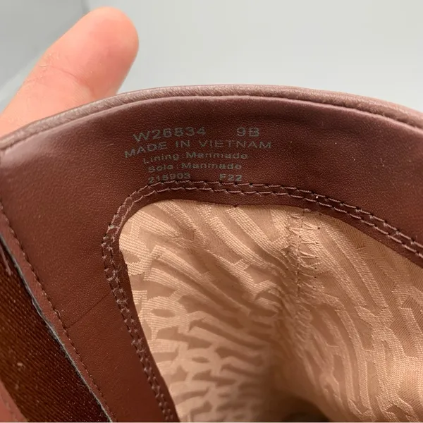 NWOB Cole Haan Womens Chrystie Square Toe Bootie brown leather heel size9B 1299 - Image 7