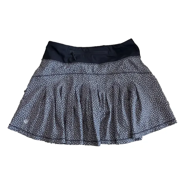 Lululemon Circuit Breaker Skort Frozen Fizz White Black Size 2 Tall 15" - Image 4