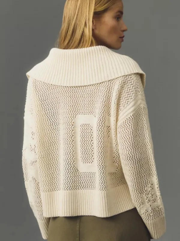 Anthropologie daily practice Half-Zip Oversized Pullover Sweater size medium - Image 2