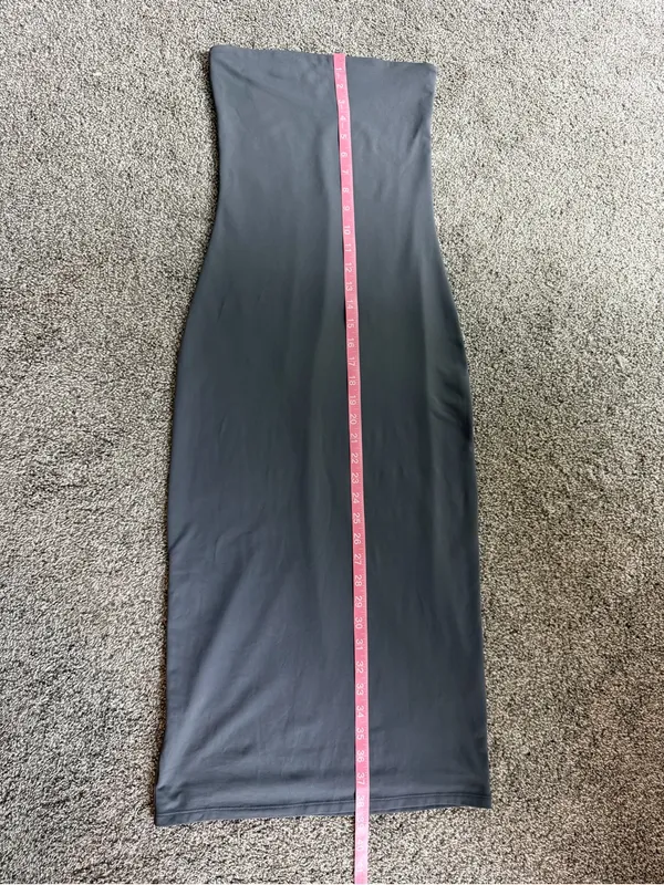 Babaton Contour Strapless Midi Dress Gray Bodycon Tube Dress Size S - Image 5
