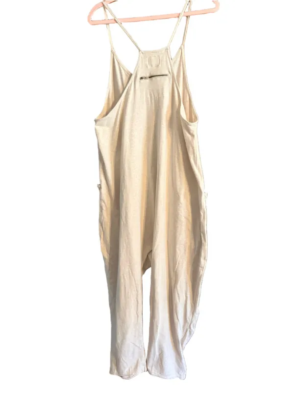 Free People FP Movement Onesie Jumpsuit Size L Oatmeal Heather - Image 9