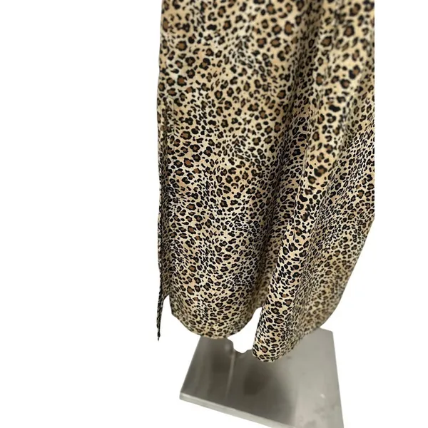 Vintage‎ Animal Print Maxi Dress Womens 10 Leopard Print Sleeveless Tie Back USA - Image 5