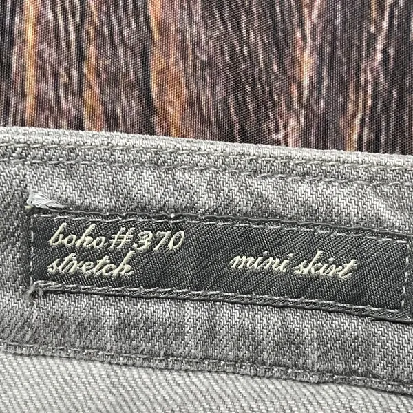 Citizens Of Humanity Boho #370 Stretch Denim Gray Mini Skirt Sz 25 Embroidered‎ - Image 3