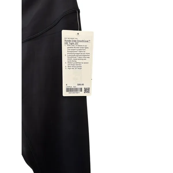 Lululemon Wunder Under SmoothCover High-Rise Tight 25" Size 4 Black NWT - Image 6