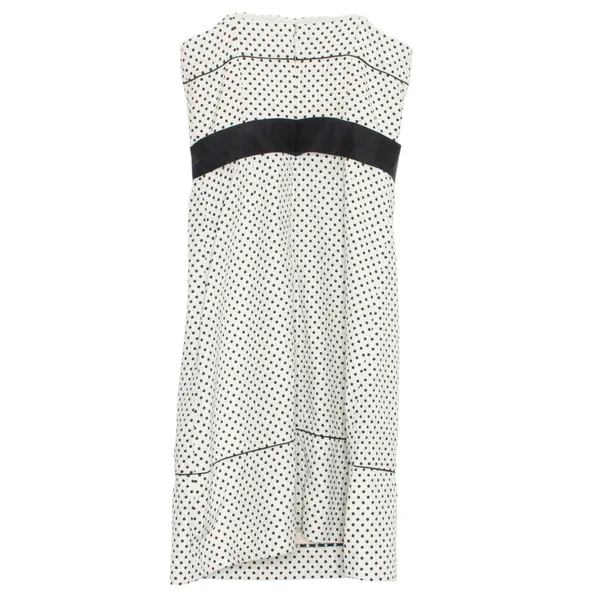 Lilly Pulitzer Womens Dress Vintage Strapless Polka Dot Mini Cream 0 Flawed MF - Image 4