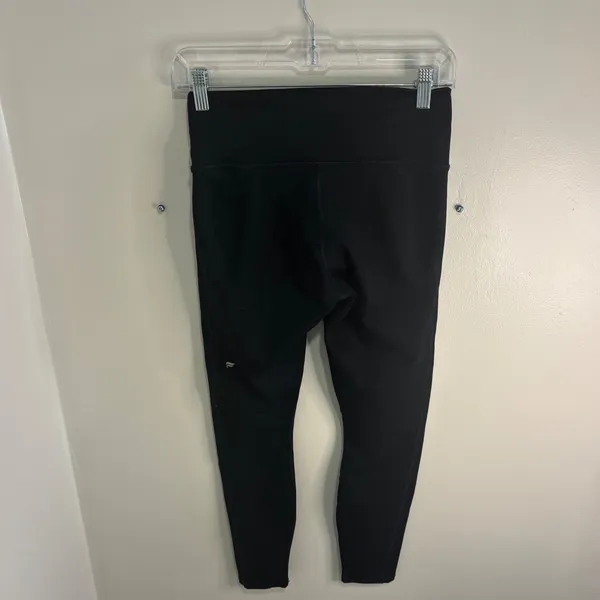 Fabletics PowerHold High Waisted Compression Leggings Black Women 7/8 Length - Image 9