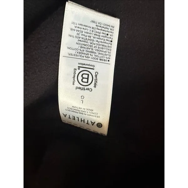 Athleta Triumph Hoodie Black Full Zip Large - Image 6