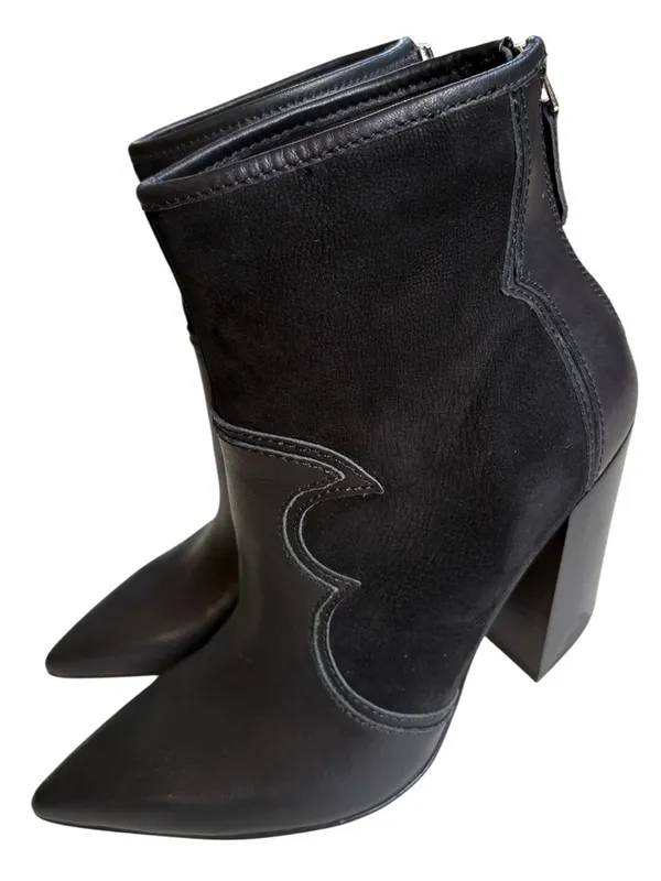 EUC Dolce Vita Leather Noraya Western Heeled Boots Black Size 7.5 - Image 7