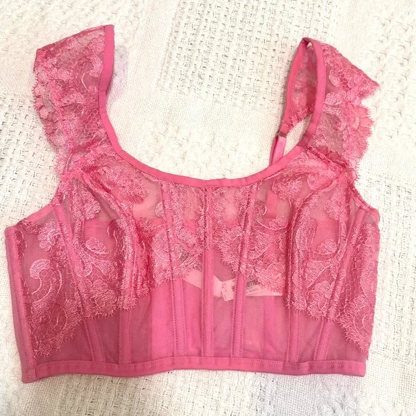Victoria's Secret Dream Angels M DD Boho cap sleeve corset BC3 3229 - Image 4