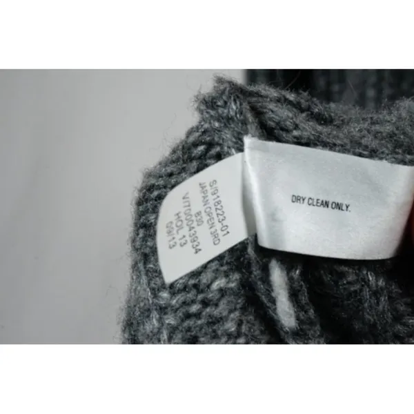 Gap Woman's Alpaca Wool Blend Chunky Knit Grey Open Front Cardigan Size Small - Image 5