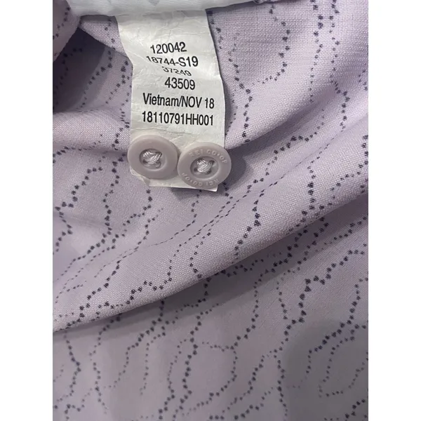 REI Co-op Sahara Shirt Small UPF Fishing Hiking Lilac Topographic Print Gorpcore - Image 10