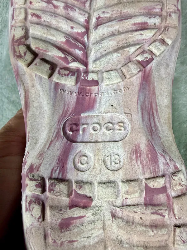 Crocs Kids Pink mauve white swirl C13 - Image 5