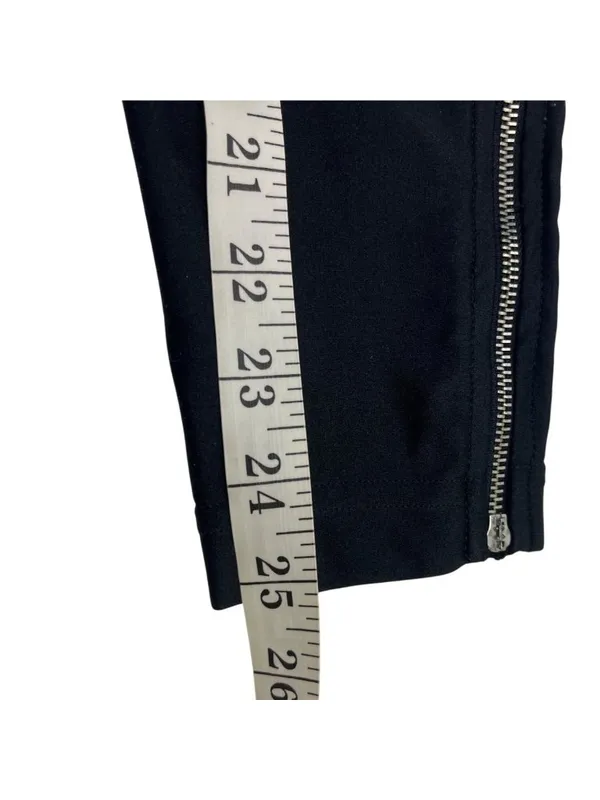 American Apparel Black Leggings With Side Zippers Stretchy Medium 23c - Image 9