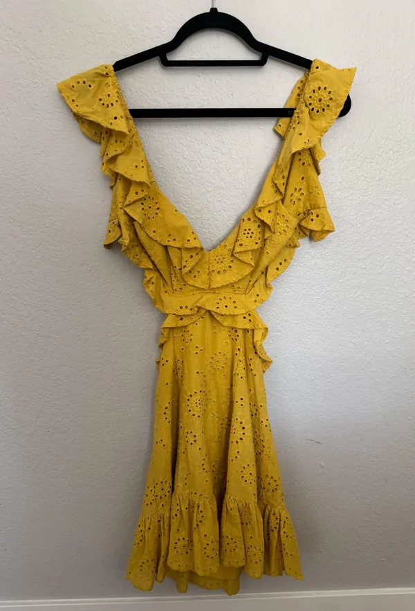 ASTR Eyelet mini Dress - Image 5