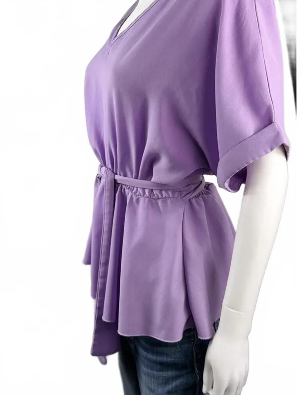 Cute Flowy Top Size L Purple Size L - Image 3