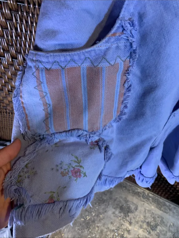 Vintage Michael G Patchwork Purple Shorts Overalls Size L Size L - Image 2