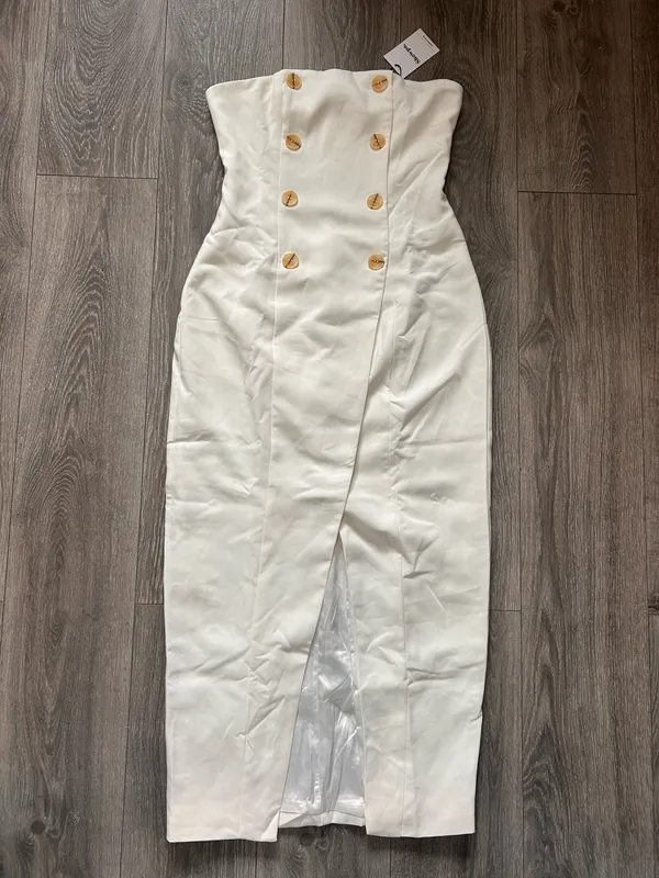 New Showpo Carson Midi Dress Strapless Double Breasted Fitted Dress MSRP $109 - Image 4