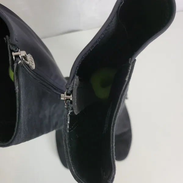 Dana Buchman Womens Boots Size 6.5 Black Suede Wedge Heel Knee High Side Zip - Image 9