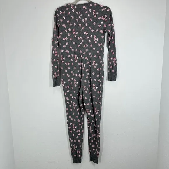 Jane and Bleeker XS Gray Peppermint Candy Print One Piece Pajama‎ Jumpsuit - Image 2