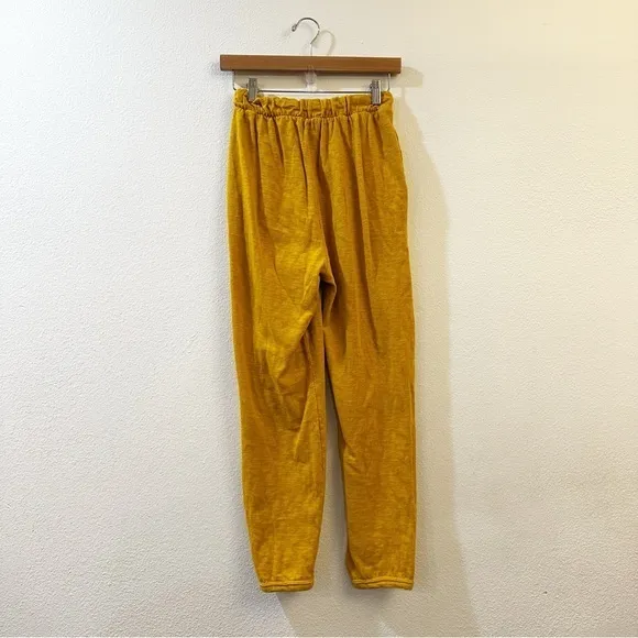 Free People Beach Culver City Pleated Slouchy Pants Size XS Yellow‎ Boho Casual - Image 6