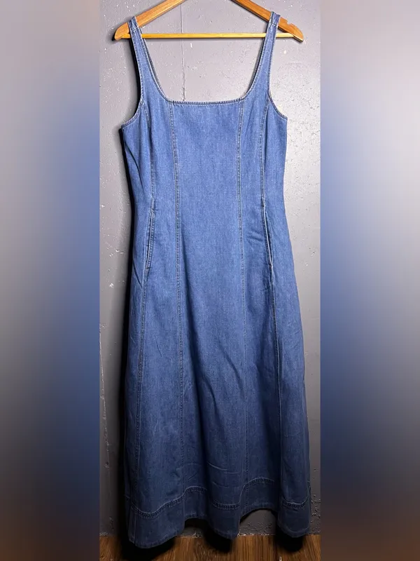 Marine Layer Roan Denim Maxi Dress in size Medium. - Image 5