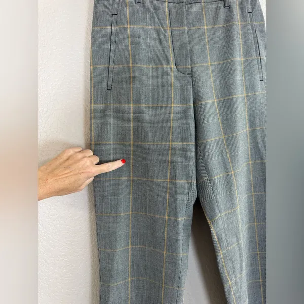 Aritzia Wilfred Jallade Gray Plaid Trousers Pants size 4 $158 - Image 6