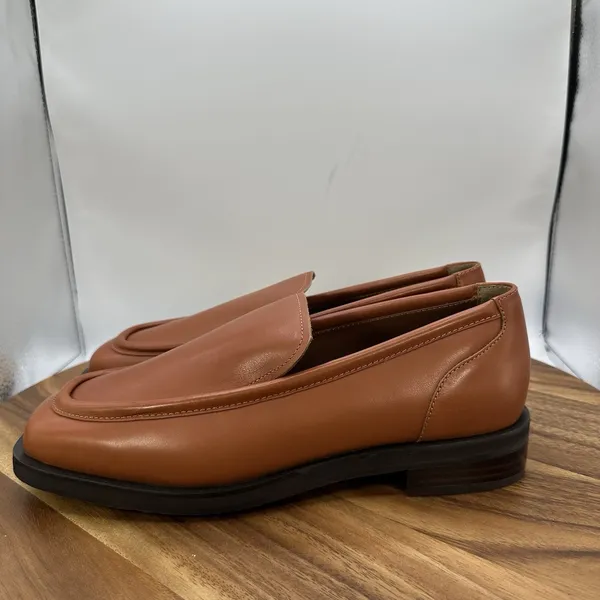 Aerosoles Percy Loafer Slip On Brown Leather Preppy Retro 90s‎ Women's 10.5M - Image 3