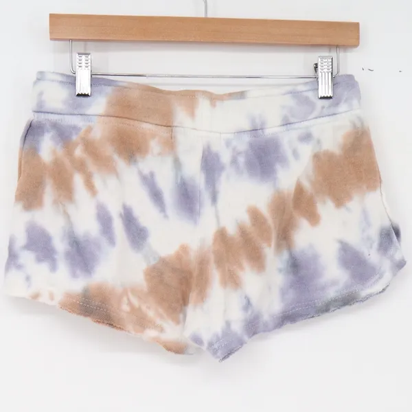 Ocean Drive Shorts Womens M Purple Tan Tie Dye Drawstring Excellent - Image 4