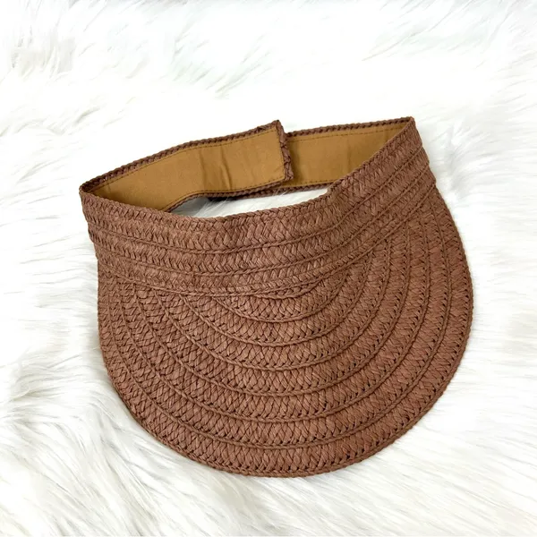 Torrid Packable Brown Woven Sun Visor Size M/L - Image 2