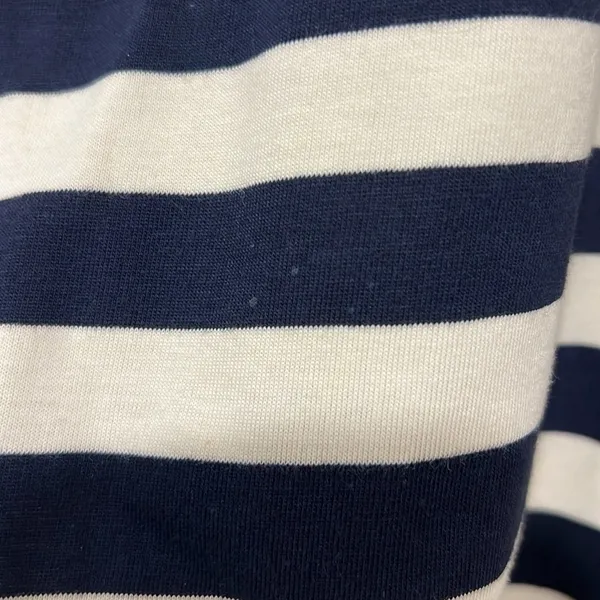J. Crew Striped Off Shoulder‎ Mini Dress Navy Blue White Womens Size XS - Image 6