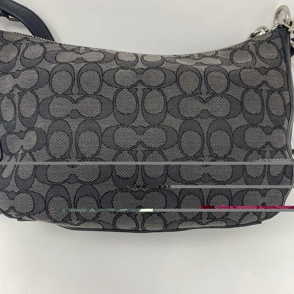 Coach Signature Chelsea Jacquard Crossbody Bag Purse 37584 Black - Image 4